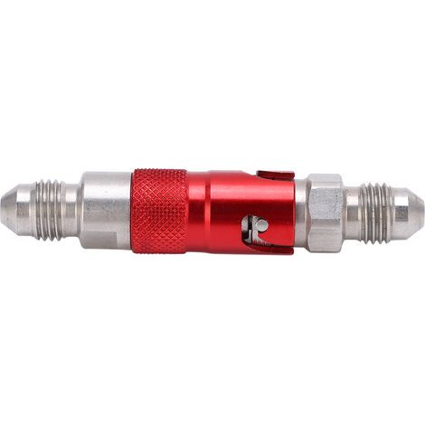 Raccord de Déconnexion de Conduite de Frein, Raccord à Dégagement Rapide de Liquide de Conduite de Frein en Acier Inoxydable Universel pour Motos pour Voiture (rouge). (1/5)