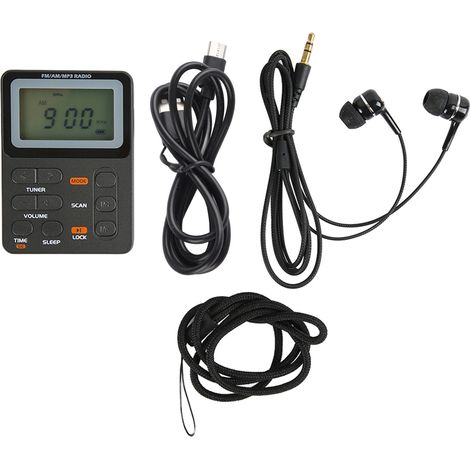 Radio FM AM Portable avec Verrouillage d'Écran, Numérique, Stéréo et Rechargeable - Idéal pour Marche, Jogging, Fitness et Camping (1/5)