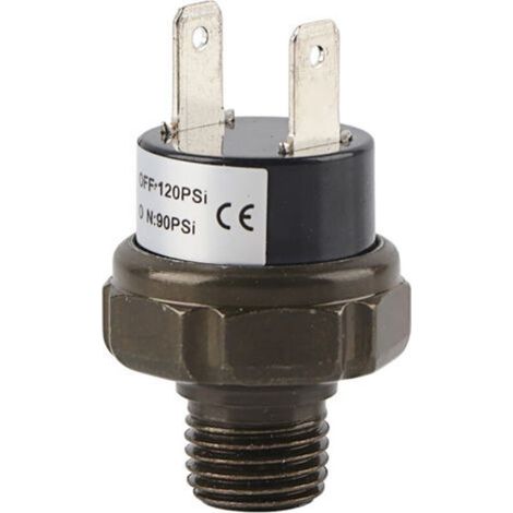 Commutateur de pression d'air 12V Plage 90-120 PSI Matériau métal et plastique Remplacement pour compresseur d'air automobile - 90-120PSI