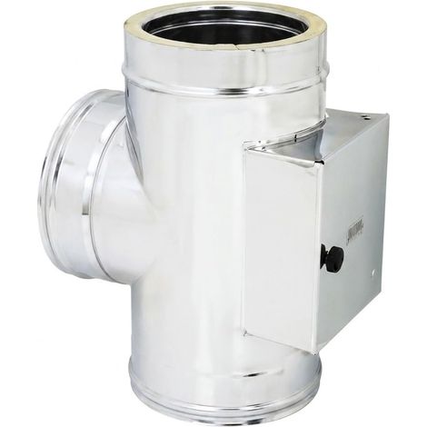MAKA T 90 Raccolta Incombusti Canna Fumaria Doppia Parete Inox Ø 200-250 mm (1/5)