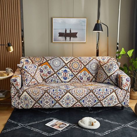Housse de Canapé 2 Place 140-180cm Couverture Canapé avec Accoudoirs Moderne Couvre Canapé Elastique Universelle Revêtement de Canapé Housse de Protection Maroc (1/4)