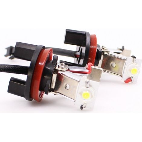 Pack Angel Eyes H8 V-Type 6W LED BMW E70 / E71 / E60 / E61 / E63 / E64 / E87 / E92 / E93 - NEUF - type H8 - Garantie 2 ans