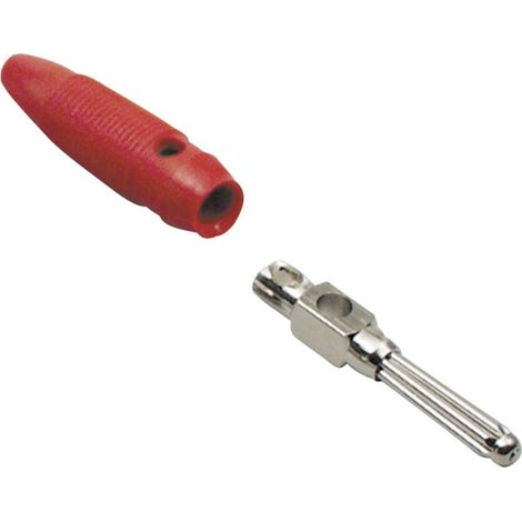 TRU COMPONENTS  Büschelstecker Stecker, gerade Stift-Ø: 4 mm Rot 1 St.