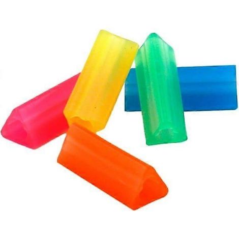Lot de 12 embouts triangulaires classiques pour stylos, couleurs vives assorties, longueur 4,45 cm (1/5)