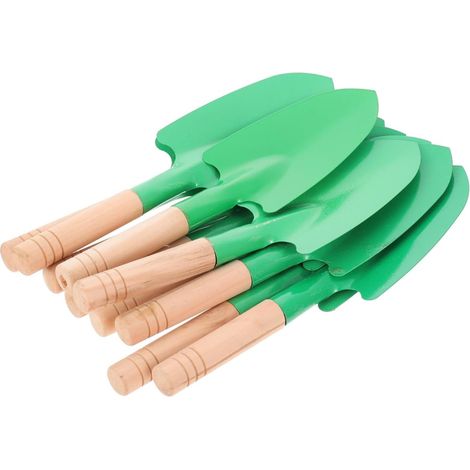 10pièces Pelle De Jardinage Plantation Bêche à Main pour Désherber Et Fertiliser Manche Bois (1/5)