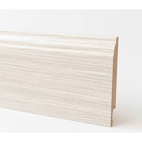 5 x BATTISCOPA 120X14 MDF BAROCCO 240 CM ROVERE SBIANCATO