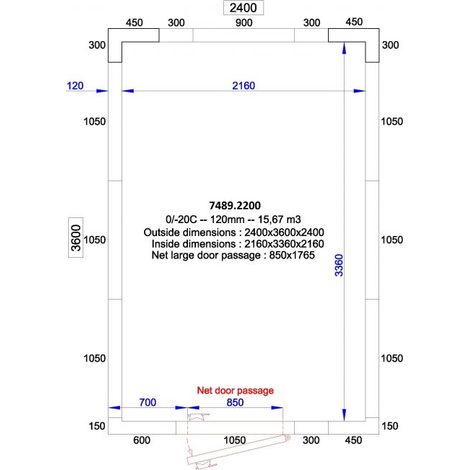 Chambre Froide et Congélateur L2400 mm - Combisteel (1/3)