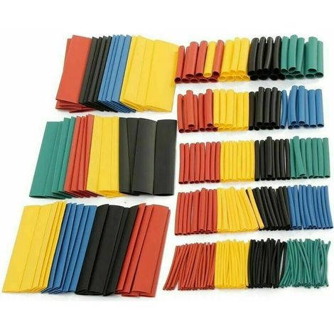 SET KIT 120 PZ  GUAINE TERMORESTRINGENTI ASSORTIMENTO CAVI CAVO ELETTRICO TUBI