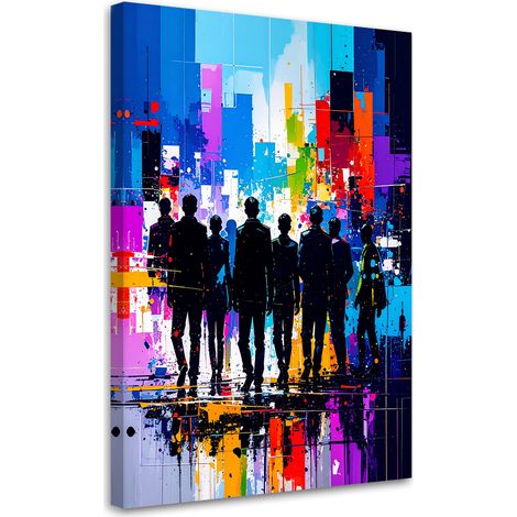 Wandbild Silhouetten Figuren Bunt Abstrakt 60x90 cm (1/5)