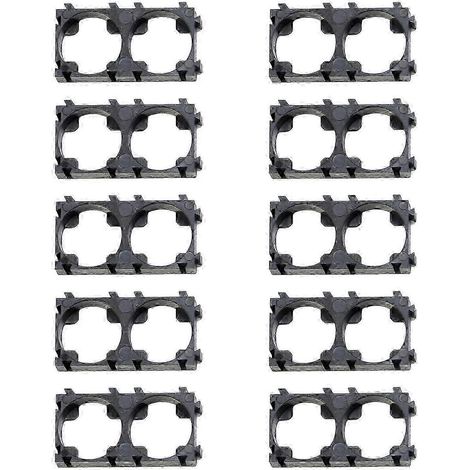 Le support de rangement pour 10 batteries 21700 comprend un support de dissipation de chaleur avec coussin de sécurité et un cadre de support 1x2. (1/5)