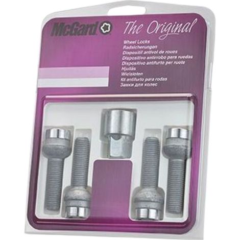 4 VIS ANTIVOL SU MCGARD M15X1.25/ R14/ LONG. 44MM/ Ø17MM (1/4)