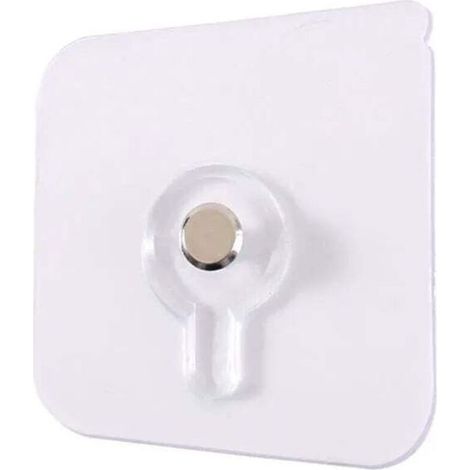 Fixation Cadre Sans Percer, 10pcs Clou Adhésif Mural Attache Tableau sans Poinçon Trou Transparent pour Art Mural Miroir Salon Salle,66cm (1/4)