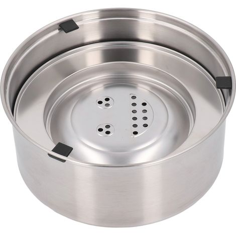 Fontaine à eau pour chien 3L inox 304 - anti-renversement, buveur lent, projet jardin/maison durable (1/5)