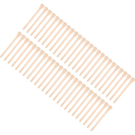 50 Bâtonnets Applicateur de Cire en Bois Forme Guitare, Spatules pour Épilation Visage Corps, Lot de 50 Pièces (1/5)