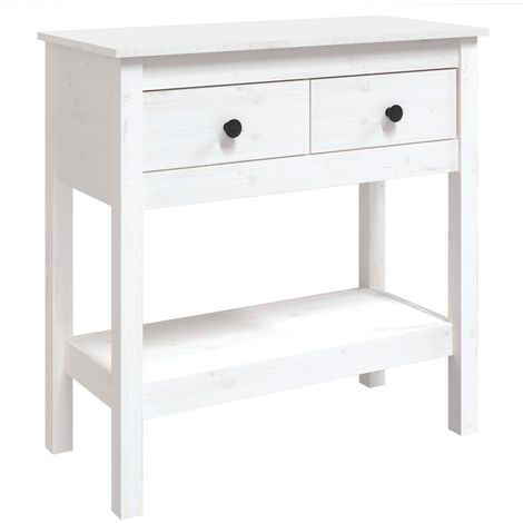 Maison Exclusive - Mesa consola de madera maciza de pino blanco 7
