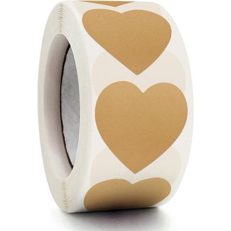 Etichette 2 rotoli (500 adesivi per rotolo) Adesivi a forma di cuore Autoadesivi Etichette a forma di cuore Piccoli adesivi colorati per matrimoni, Scr (1/5)