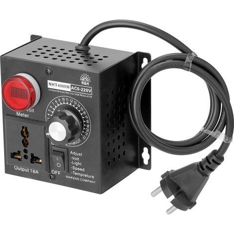 Controlador de voltaje variable compacto de 4000 W, regulador de velocidad portátil, temperatura y luz ajustables. (1/5)