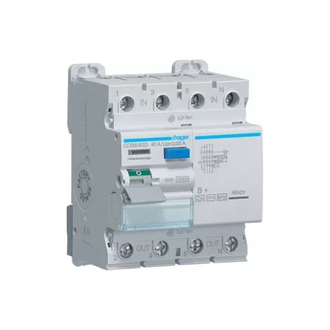 Hager FI-SCH. 3P+N 10KA 40A 30MA B+ (CDB640D) (1/2)