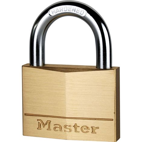 Master Lock 160EURD Schlüssel Vorhängeschloss aus Massivmessing, Gold, 8,2 x 6 x 1,4 cm