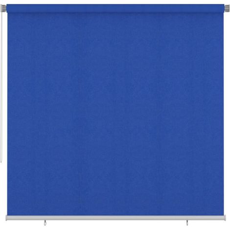 Persiana enrollable de exterior 245(ancho)x230(alto)cm azul HDPE vidaXL