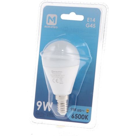 IluminaShop - Bombilla LED E14 G45 9W IP20  Blanco Calido 3000K (1/3)