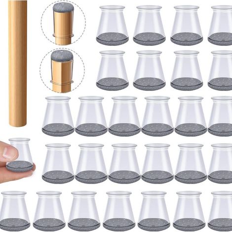 32 pièces Protection Pied de Chaise Silicone,Taille: Petit (Fit 23 - 32 mm) , Petit Patin de Chai (1/5)