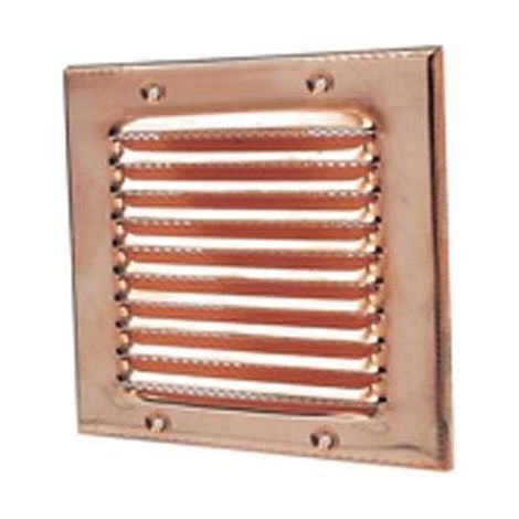 REJILLA DE VENTILACIÓN CUADRADA DE COBRE 140x360 mm