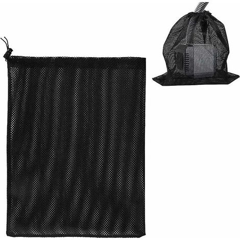 Sac pour pompe, sac filtrant en filet pour pompe à eau, sac filtrant pour pompe à poussière, sac en filet pour pompe, accessoires de filtration pour pompe à eau domestique (41×31cm, noir) (1/5)
