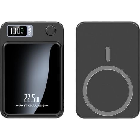 Trådlös Power Bank Magnetisk Bärbar Laddare 20000mAh med PD 22.5W Snabbladdning USB-port för iPhone Galaxy (1/5)