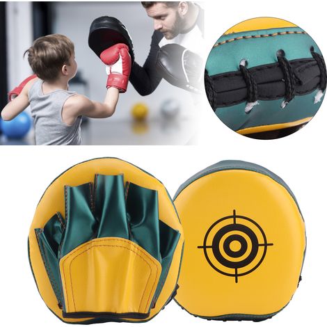 Gants de boxe incurvés pour enfants - Cibles d'entraînement miniatures jaunes