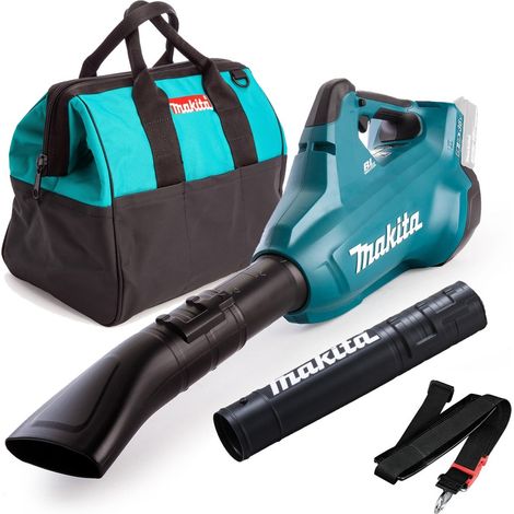 Makita DUB362Z Twin LXT 18v / 36v Lithium Brushless Leaf Blower Flat Nozzle +Bag (1/4)