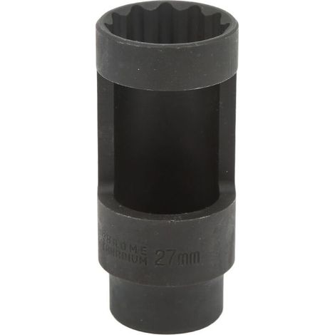 Douille d\\'injecteur diesel 1/2 pouces, 27 mm, 12 points en acier au chrome vanadium universel pour voitures (1/5)