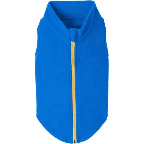 Chandail en Polaire à Fermeture éclair pour Chien – Bleu, Taille XXL – Veste Chaude en Polaire sans Anneau et Laisse – Pull d'hiver pour Petit Chien – Vêtements pour Chiens de Petite Taille (1/5)