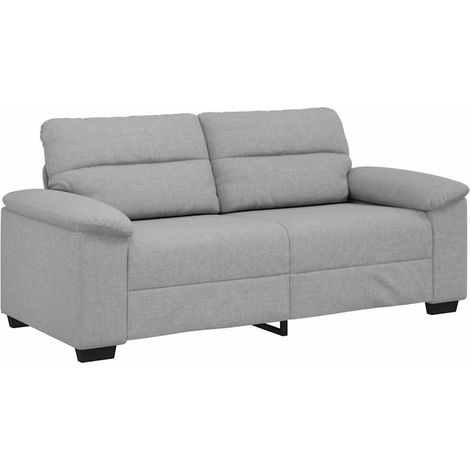 vidaXL Divano a 2 Posti Grigio Nuvola 140 cm in Tessuto (1/5)