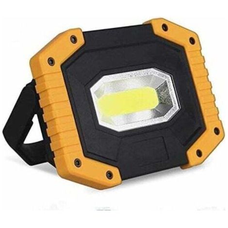 Projecteur LED Rechargeable 30W 2000LM T-SUN Projecteur Chantier Lumière de Travail 3 Modes Lanterne Portable Projecteur LED USB pour Camping, Chantier, Garage, Atelier(1pack)
