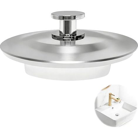 2 Stück Universal-Badewannenstöpsel, Waschbeckenarmatur, Abflussventil-Ersatz, passend für 42–44 mm Löcher, langlebiges, auslaufsicheres Badezimmer-Abflussventil