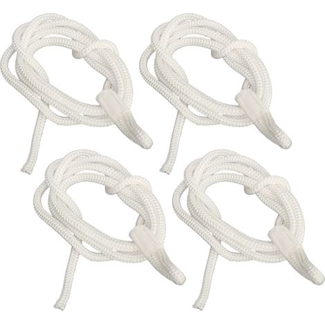 4PCS Amarres Bateau 1,5m Haute Résistance Polyester Résistant à l'Usure Cordages Pare-chocs Marine Blanc (1/5)