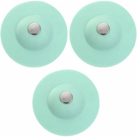 Passoire d'évier 2 en 1, passoire flexible en silicone pour douche/baignoire/évier de cuisine/siphon de sol, verte (1/5)