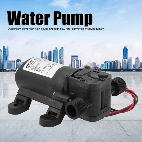 Pompe à eau miniature à membrane 12 V CC 36 W 73 PSI 3,5 L/min G1/2" (1/5)