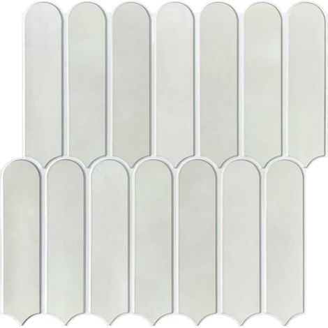 10 Pièces Credence Adhesive pour Cuisine, Mat Crème, Carrelage Adhesif Mural, 30 x 30 cm, Carrelage Adhésif pour cuisine, salle de bain, décoration murale (1/5)