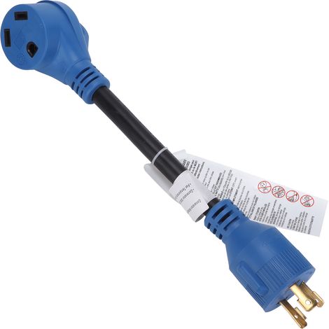 Adaptateur de camping-car portable câble conversion 30A à 30A 125V 10awg 3 prises pour véhicule (1/5)