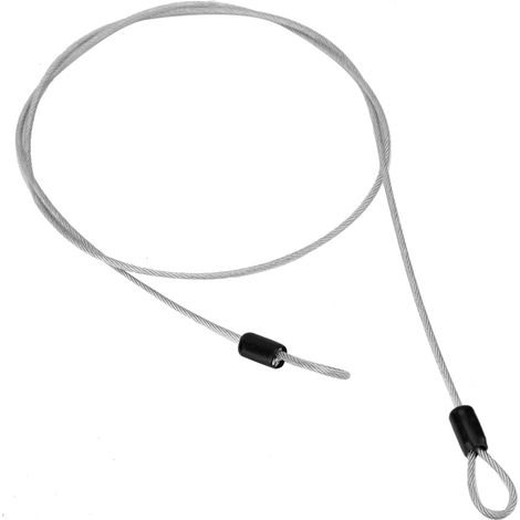 Câble antivol en acier interne et plastique externe pour vélo et trottinette, boucle de sécurité argentée (1/5)