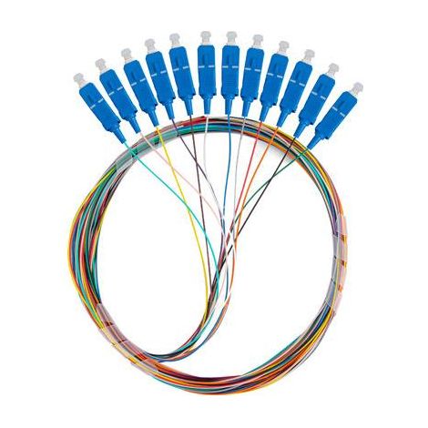 Câble fibre optique multicolore Lanberg SM SC/UPC SEMI TIGHT 9/125 G657A1 12X2M (1/3)