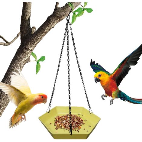 Polygonale hängende Vogelfutterstation, Vogeltränke und Futterspender für den Außenbereich, dekorative Vogelfutterstation für Garten, Terrasse, Balkon, Rasen, Park und Hof, Vogelbeobachtung (1/5)