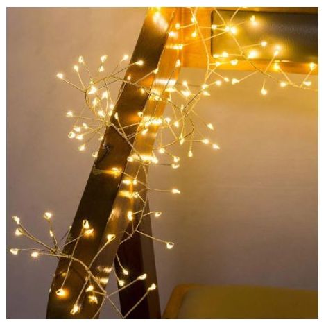 Guirlande lumineuse extérieure étanche LED Firecracker Fairy Light 8 Modes Arbre de Noël Maison Fête Vacances Jardin Décor USB Guirlande (2,5 m100 leds,couleur)