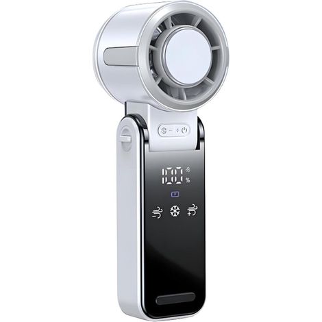 Ventilateur de voyage portable，Ventilateur de cou portable，ventilateur portatif，plusieurs vitesses，blanc