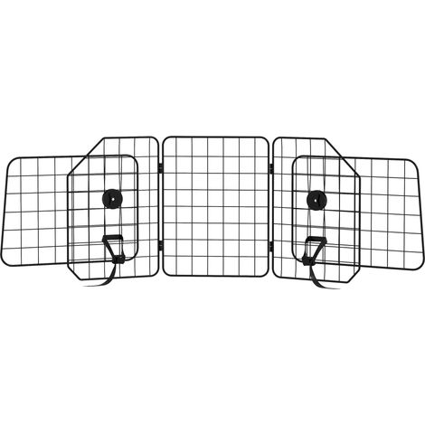 PawHut Divisorio Auto per Cani Universale Regolabile e Pieghevole 93-150x42cm