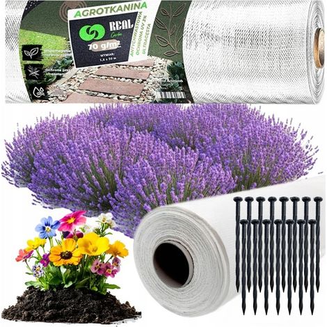 Tissu anti-mauvaises herbes blanc 1,6x100m UV (1/5)