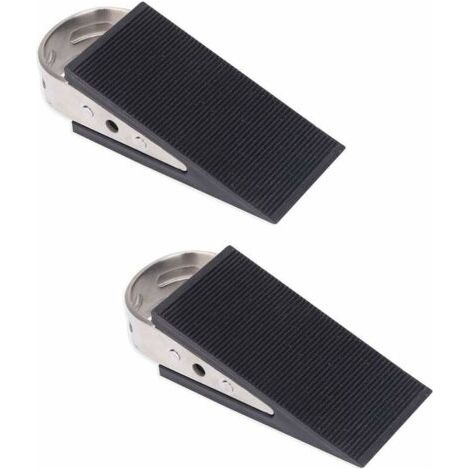 Tope de puerta y cuña de puerta, cuña de puerta, 2 cuñas de tope de puerta, cuña de puerta de goma inferior, tope de puerta antideslizante, tope de cuña de puerta resistente para el hogar y la oficina (1/5)