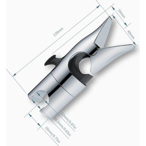 Support Pommeau de Douche,Support Douchette réglable de 18 à 25 mm de diamètre,Support de Douche pour Barre de Poussée Réglable (1/5)